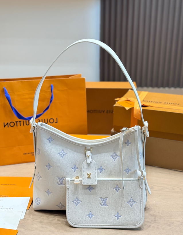 Bolso Hobo Monograma Blanco